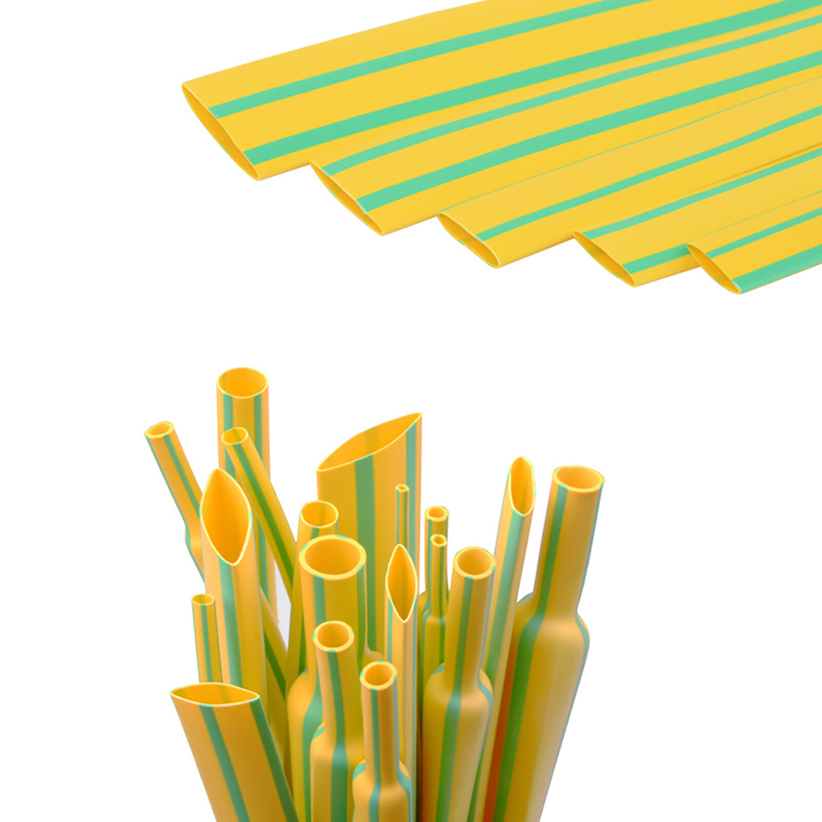 Heat Shrink 2:1 Tubing Sleeving Ø1~Ø50mm Heatshrink Insulation Tube Green+Yellow