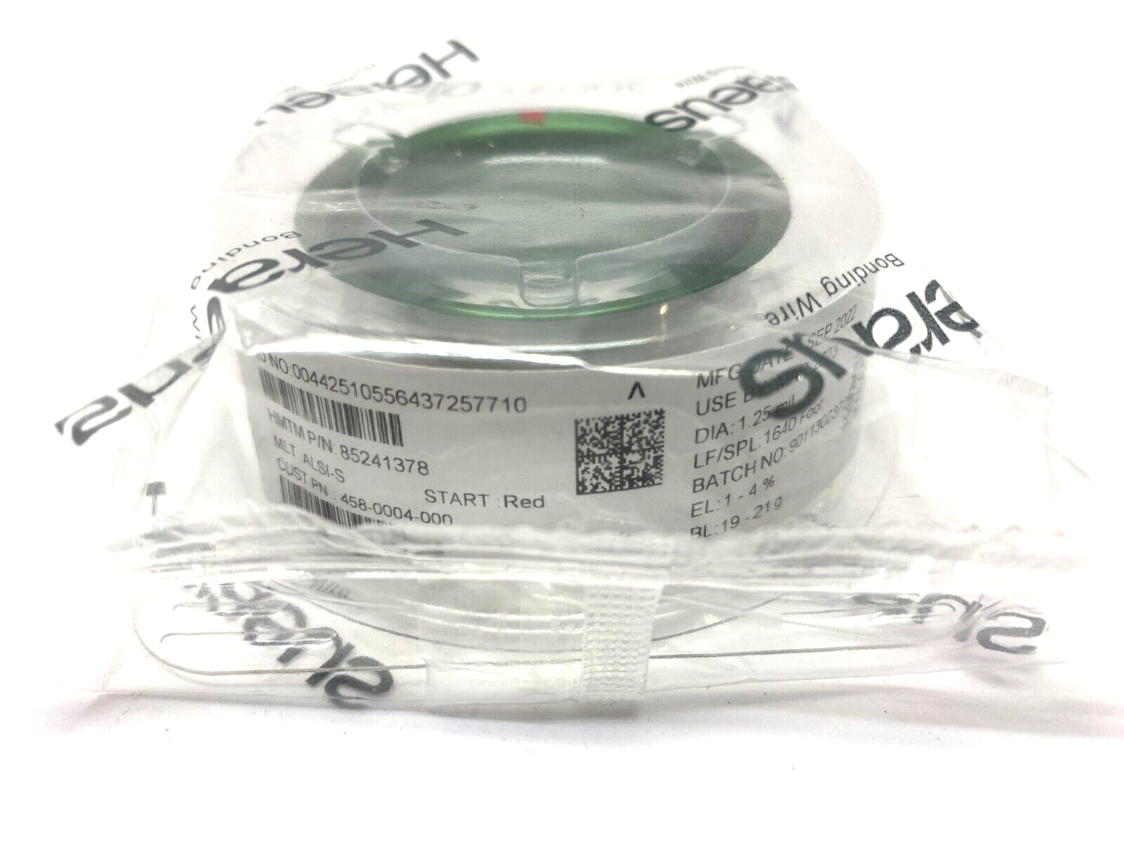 Heraeus ALSI-S Bonding Wire 1.25 mil Diameter 1640′ Length EXPIRED MARCH 2023