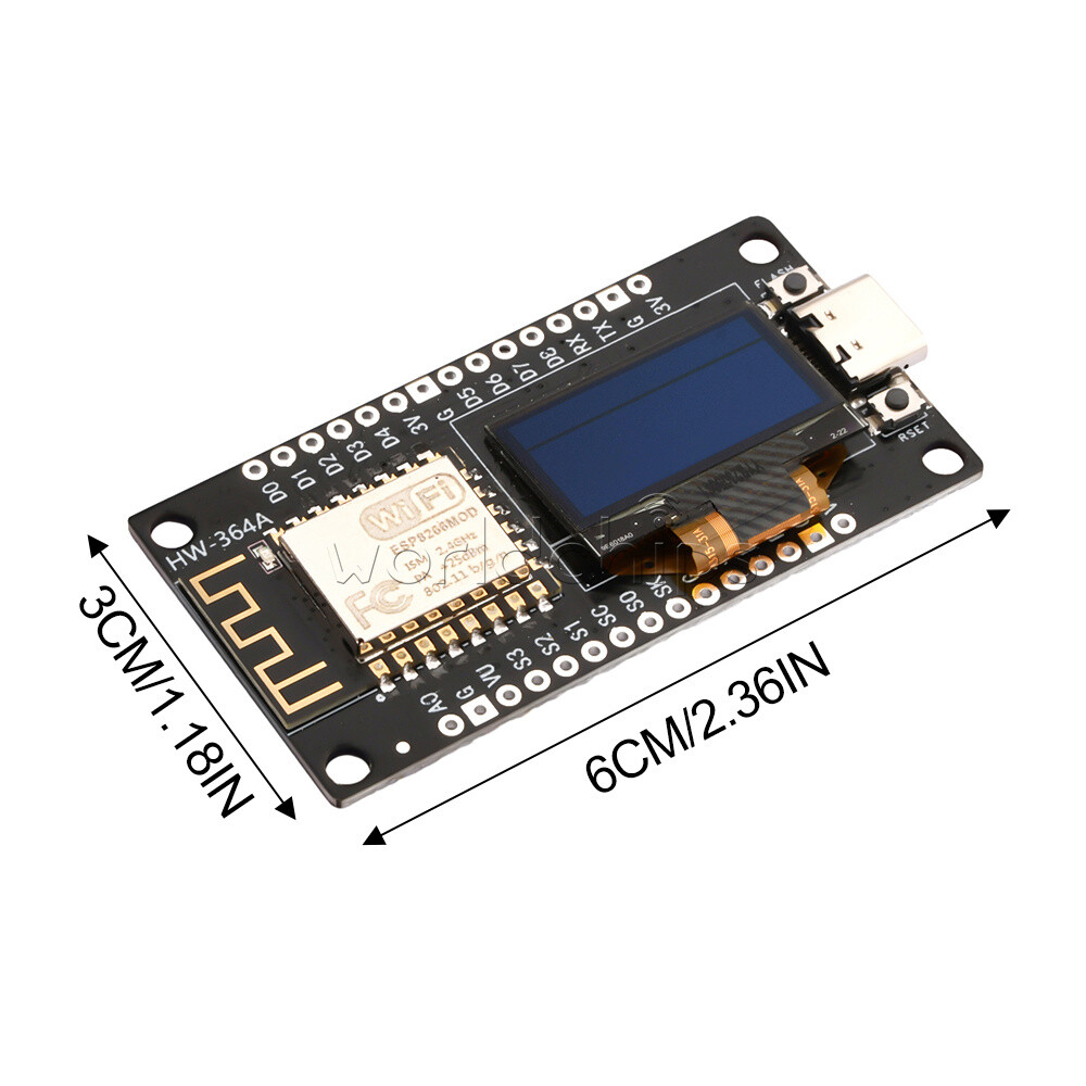 1-10Piece Type-C/Micro USB 0.96″ ESP-12F Nodemcu ESP8266 WIFI Development Board