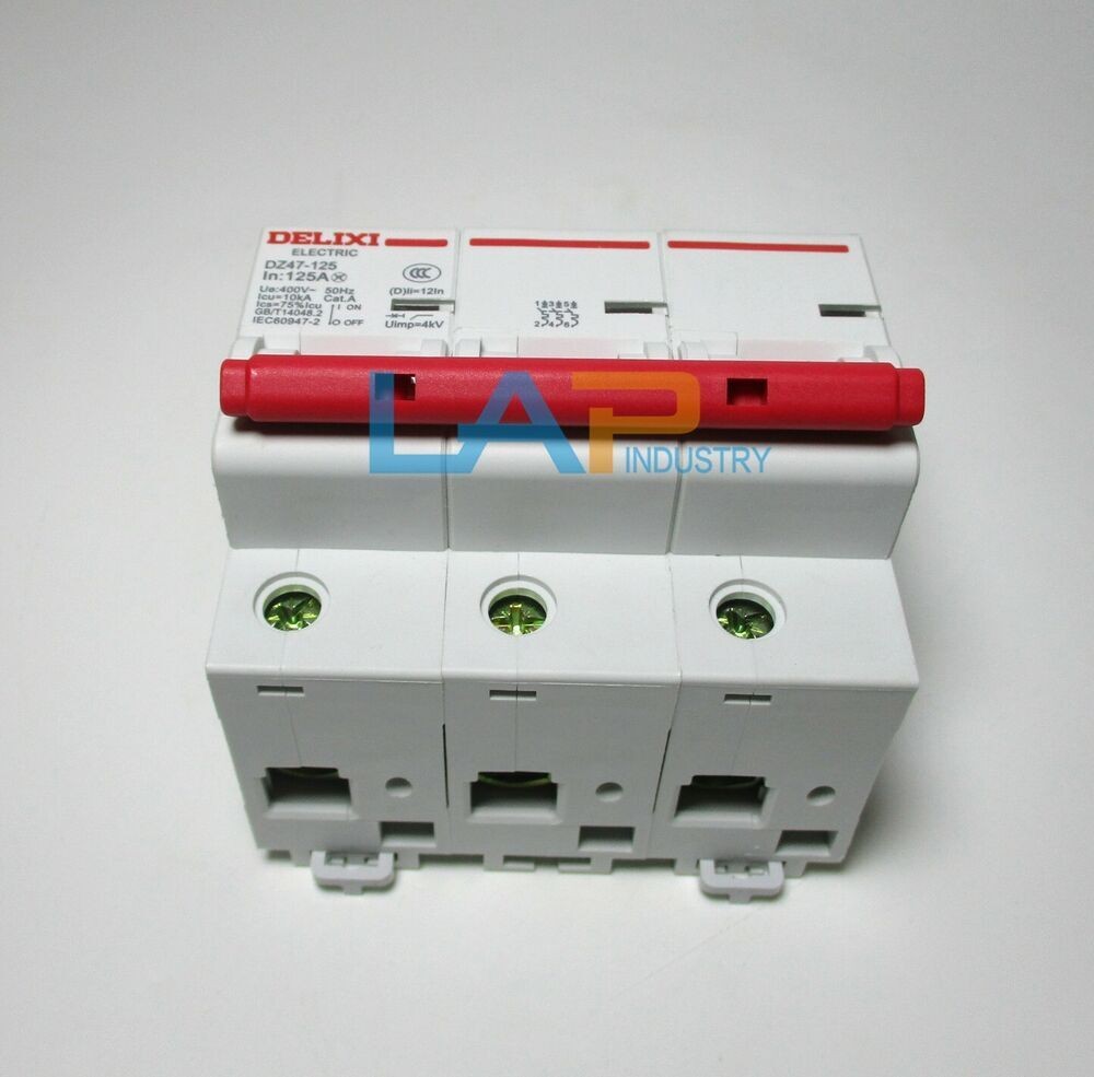 1PCS NEW FOR DELIXI Circuit Breaker DZ47-125 3P 3-phase switch 63/80A/100A/125A