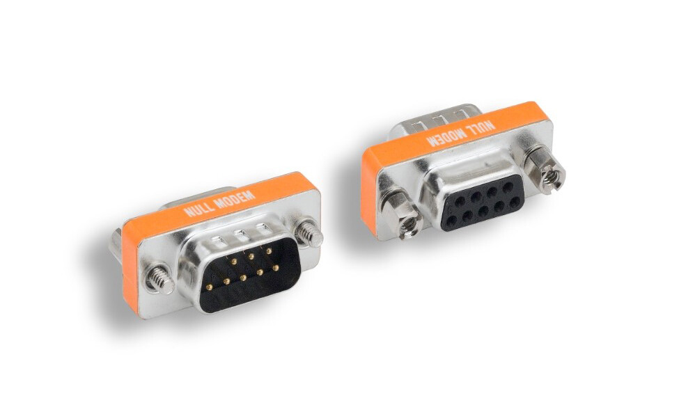 DB9 Connector Male to Female Slimline Null Modem Mini Adapter Connectors Lot 10