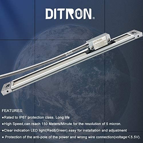 Ditron 2 Axis DRO Digital Readout Magnetic Scale 170mm~1520mm /3040mm/2030mm 5um