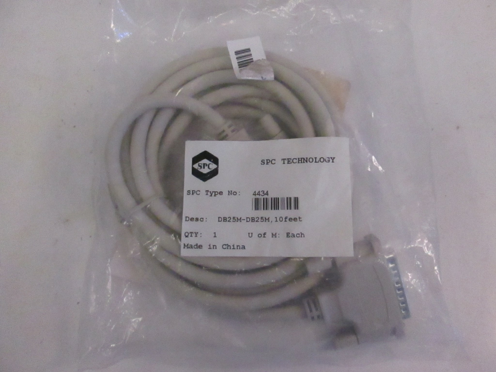 SPC Technology DB25M-DB25M, 10 Foot Cable, NIP