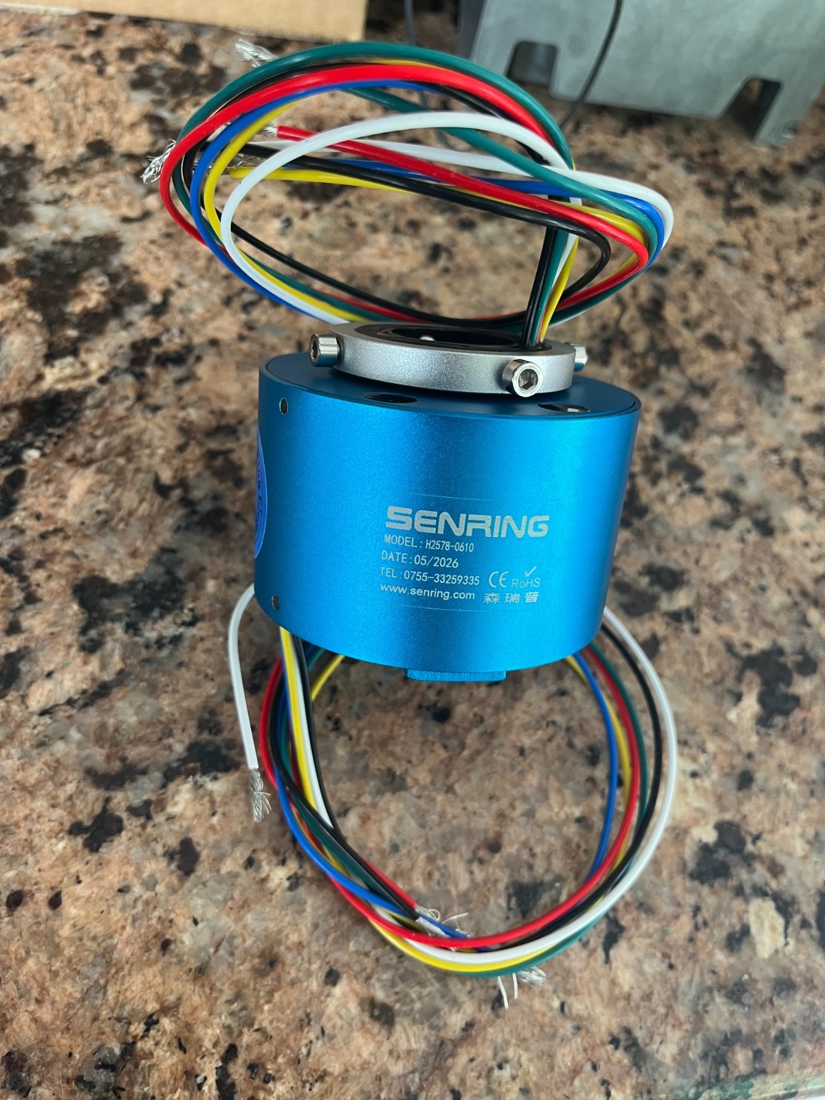 SenRing (Hollow Shaft) Through Hole Slip Ring H2578-0610, Rotating Connector