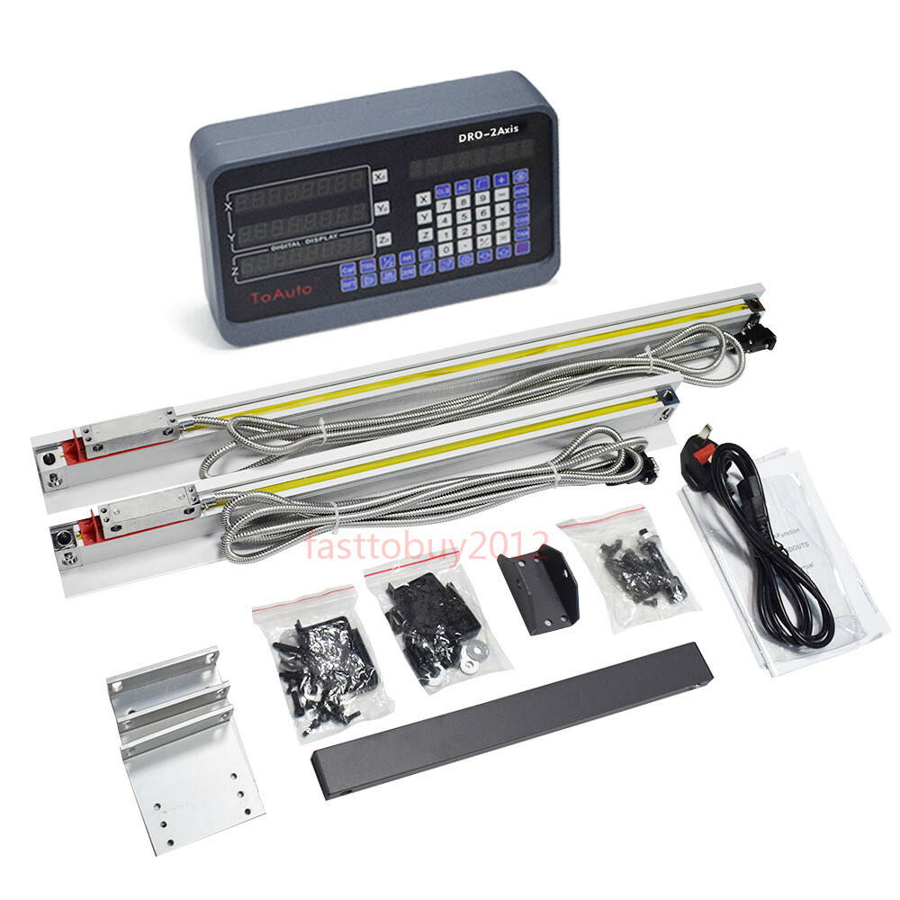 TOAUTO DRO Linear Scale 5um Digital Readout 100-1000mm Lathe Ruler Measure Tool