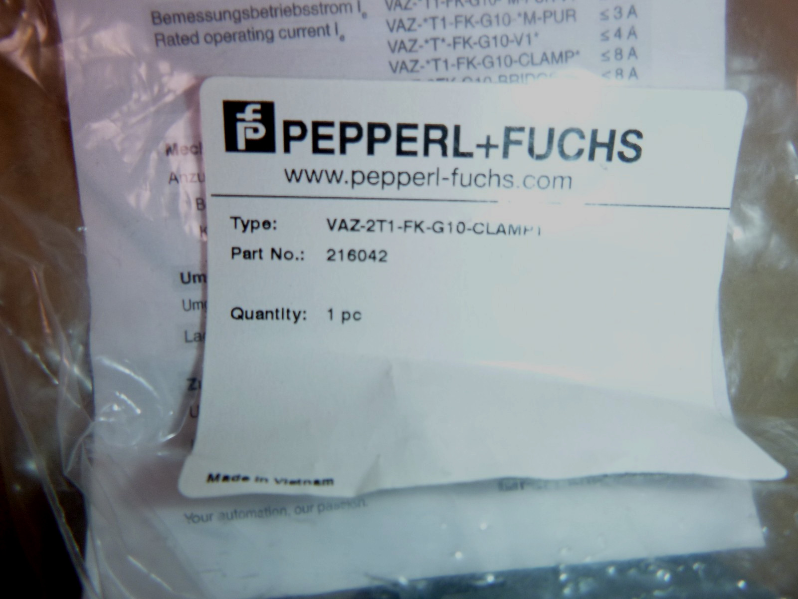 VAZ-2T1-FK-G10-CLAMP1 Pepperl + Fuchs AS-Interface splitter box 216042