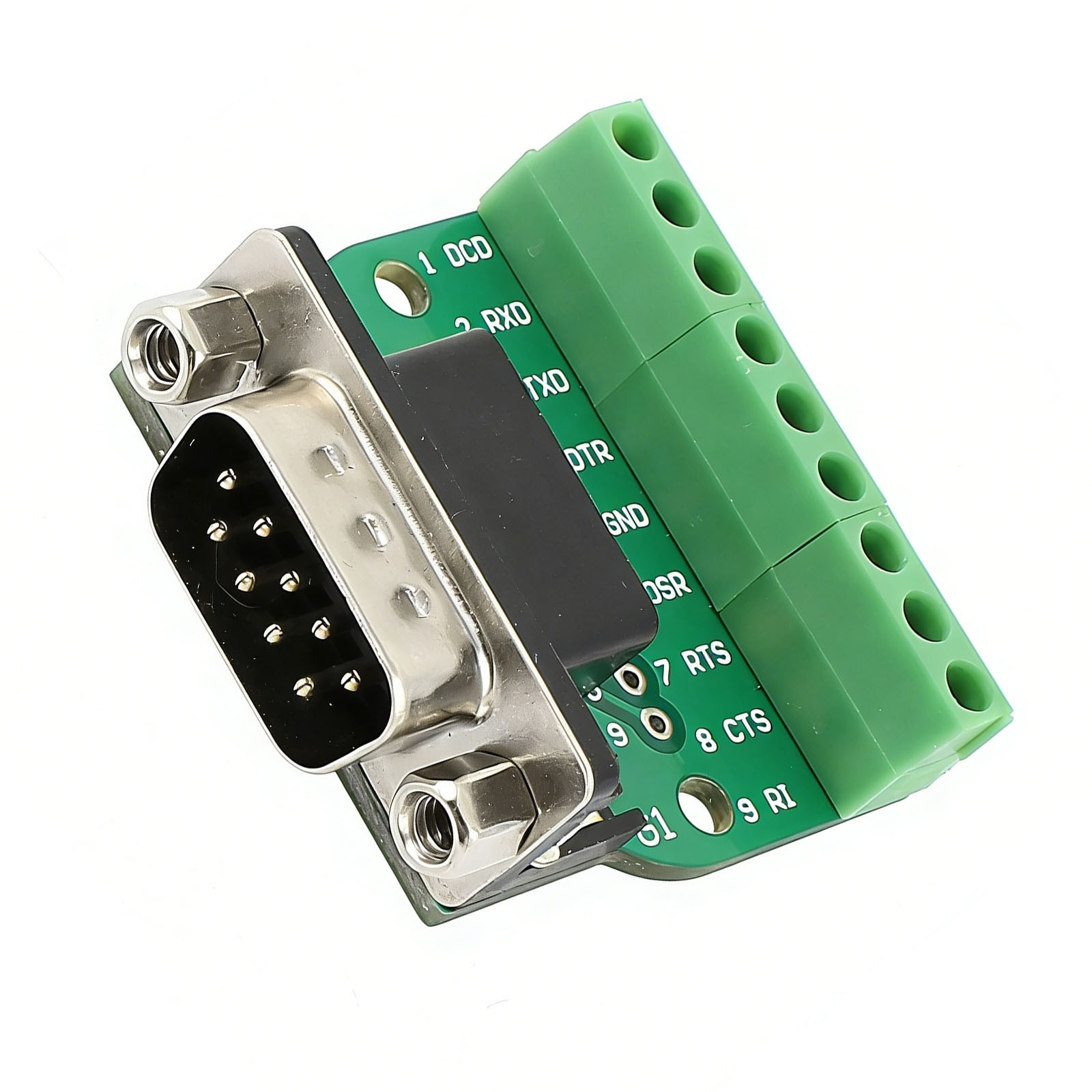DB9 Male Breakout Board Solderless RS232 Serial 9 Pin Screw Terminal Adapter