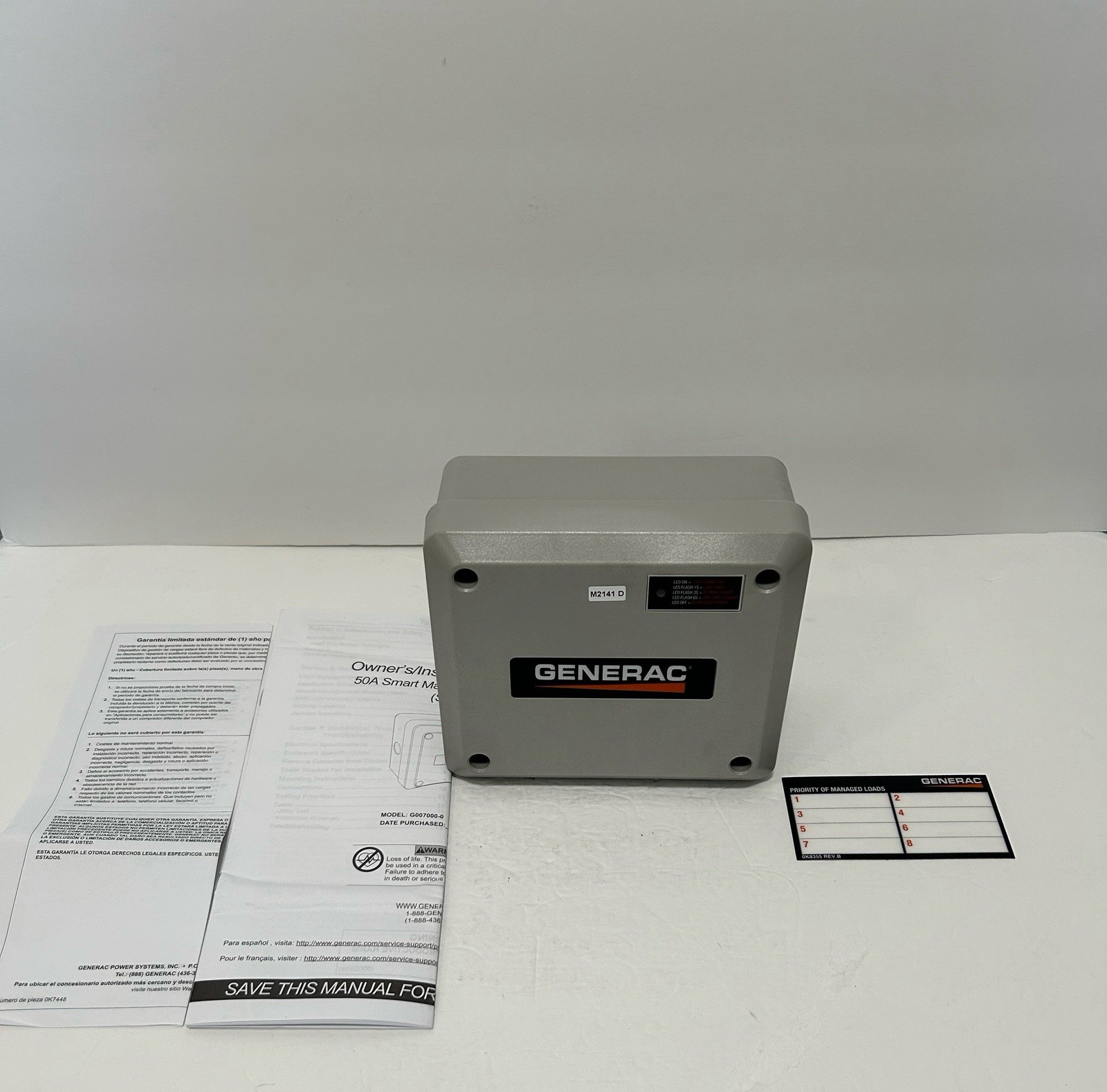 Generac 7000 Smart Management Module 50 Amp 240v