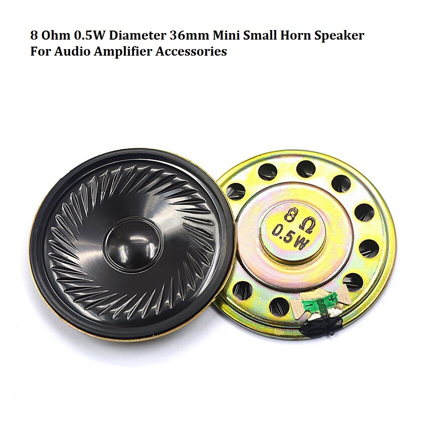 8 Ohm 0.5W Diameter 36mm Mini Small Horn Speaker For Audio Amplifier Accessories