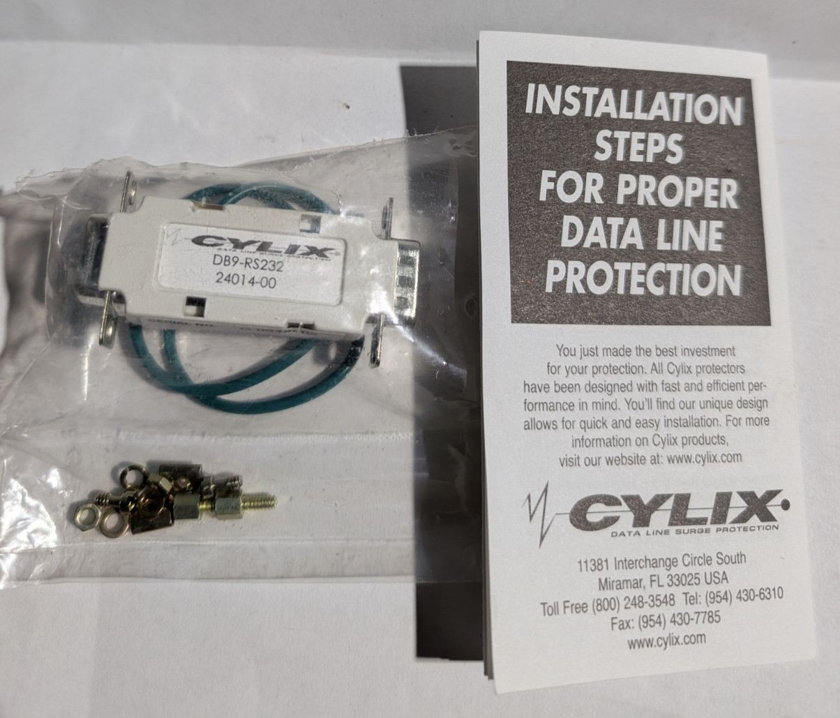 DB9-RS232 24014-00 CYLIX Surge Protector 18V 60AMP – FAST USA SHIPPING! #W35