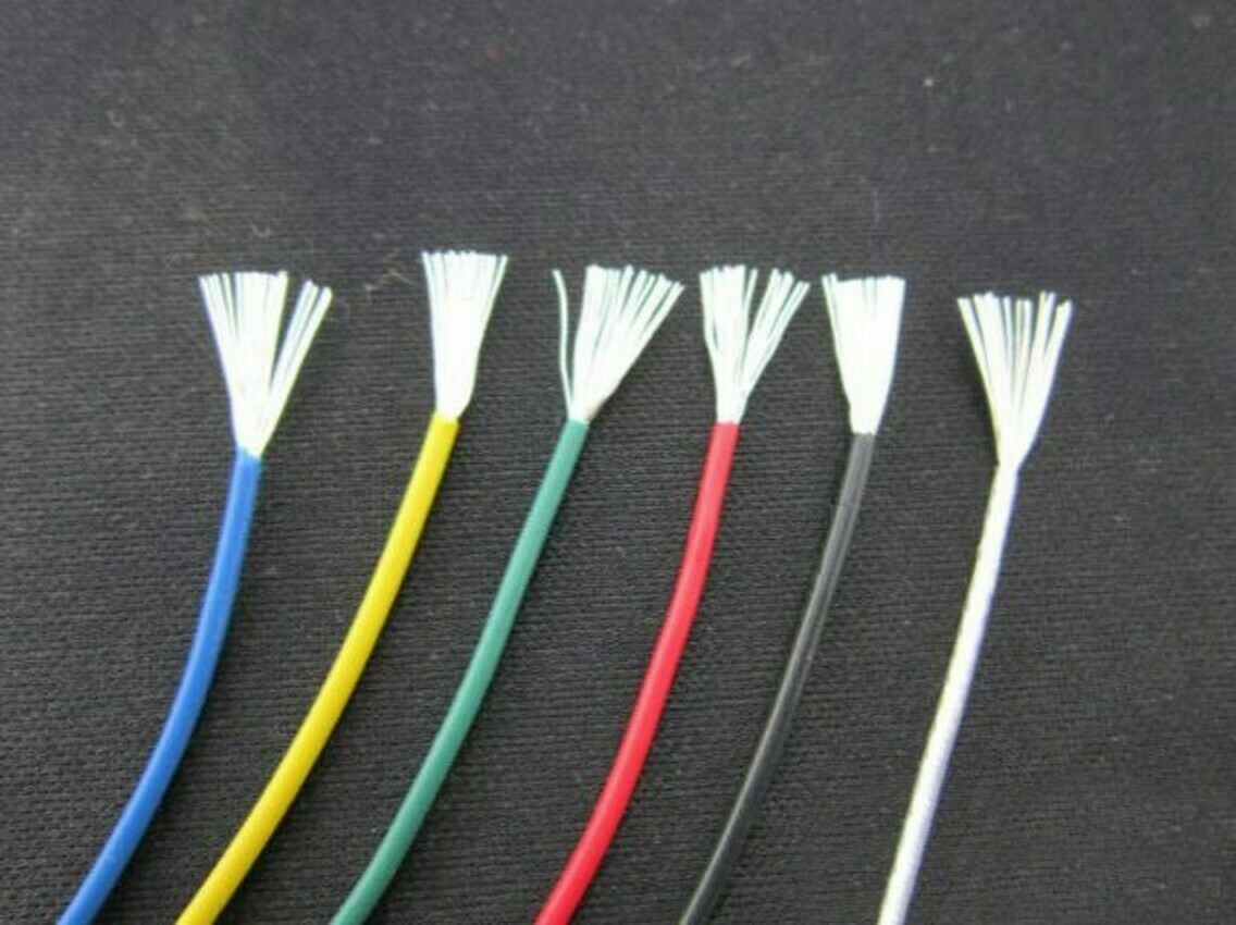 5M 14/16/18/19/20/22/24/26/28/30AWG PTFE F46 FEP Silver Plated Copper Cable Wire