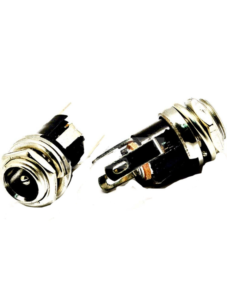 10pcs DC power socket DC-025 with nut socket 5.5-2.1MM connector
