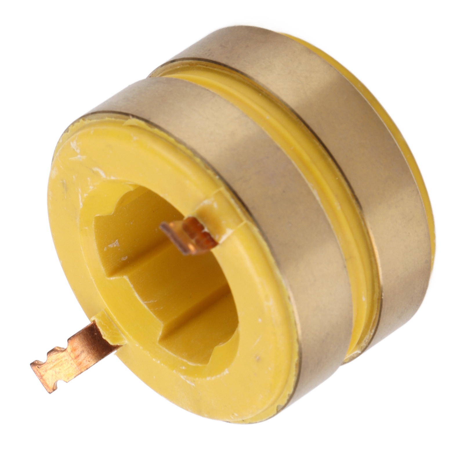 Slip Ring Brass Conductive Collector 2 Way 22mm ID 38mm OD For 168F Generators