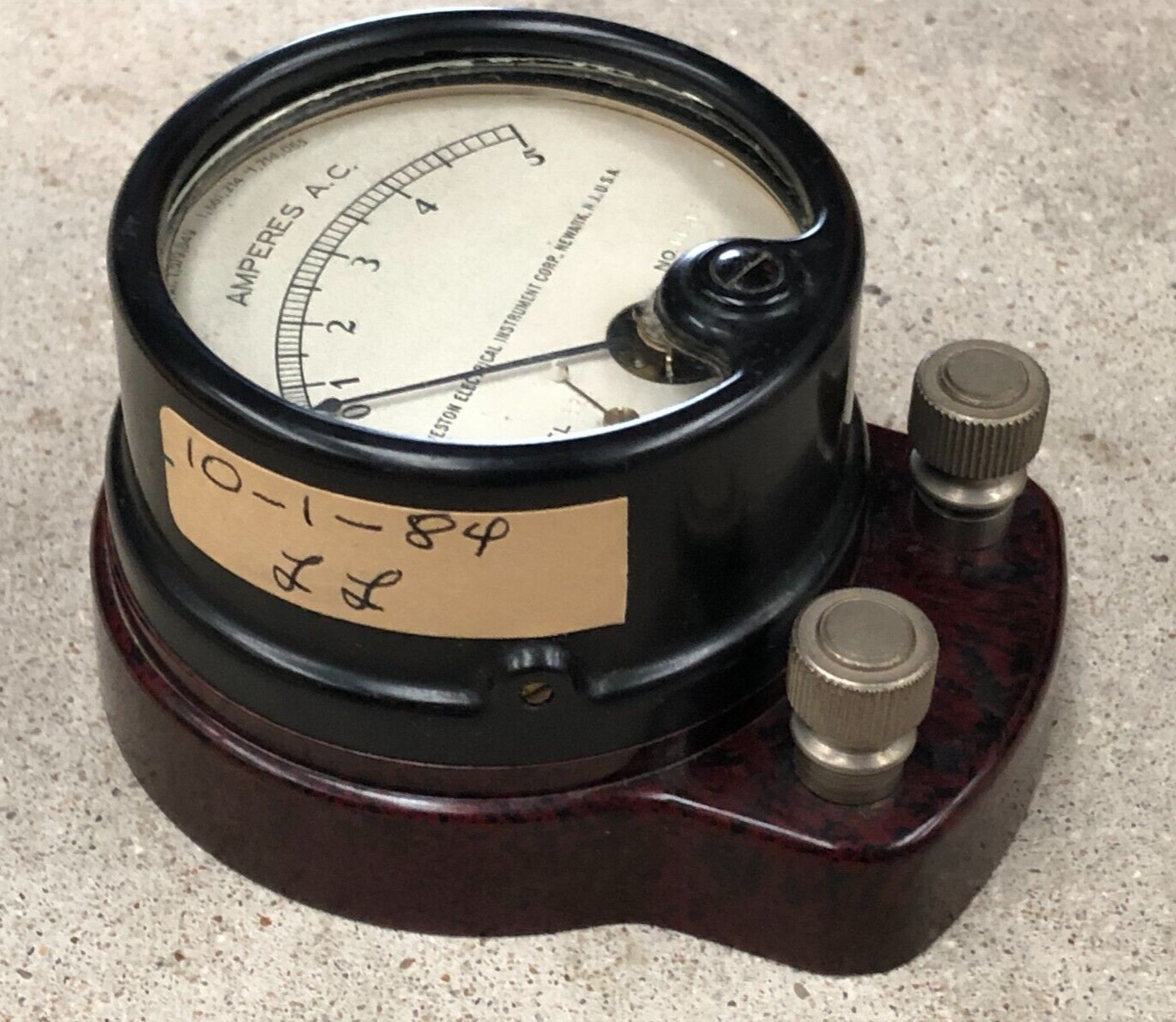Weston Model 526 Lab AC Milliamperes mA Meter 0-100 Bakelite tortoise shell RARE