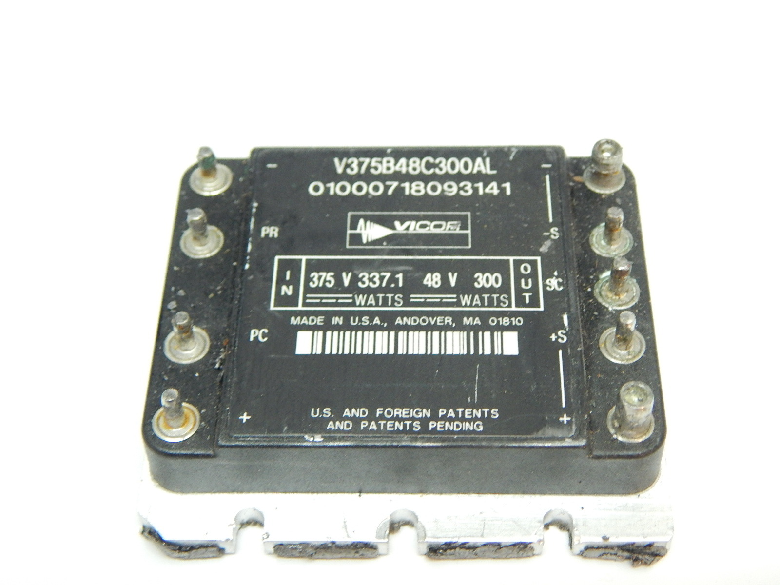 VICOR V375B48C300AL DC TO DC CONVERTER MODULE 375V TO 48V 300 WATTS