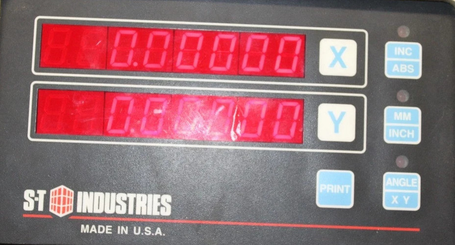 ST Industries 20-7000 DRO 2 Axis X / Y Display Digital Readout Benchtop Unit USA