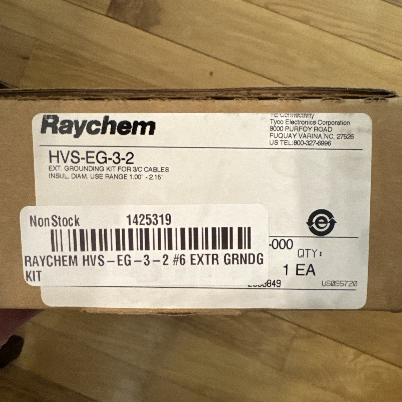 TE Connectivity RAYCHEM HVS-EG-3-2 EXT GROUNDING KIT FOR 3/C CABLE