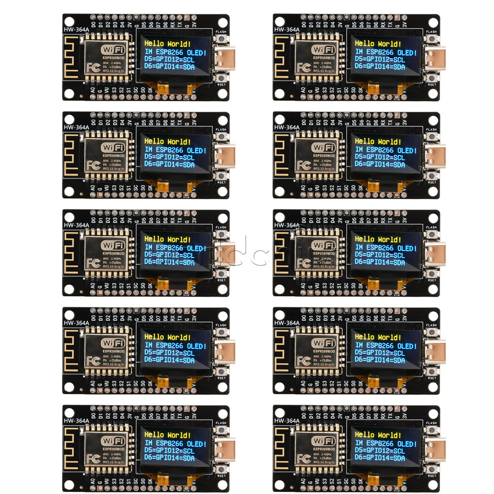 1-10Piece Type-C/Micro USB 0.96″ ESP-12F Nodemcu ESP8266 WIFI Development Board
