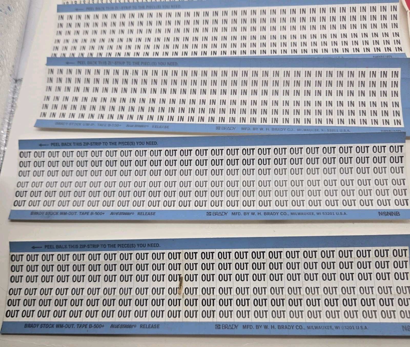 Vintage Brady Electrical Wire Marker Lot Conduit Voltage Labels High Voltage (82