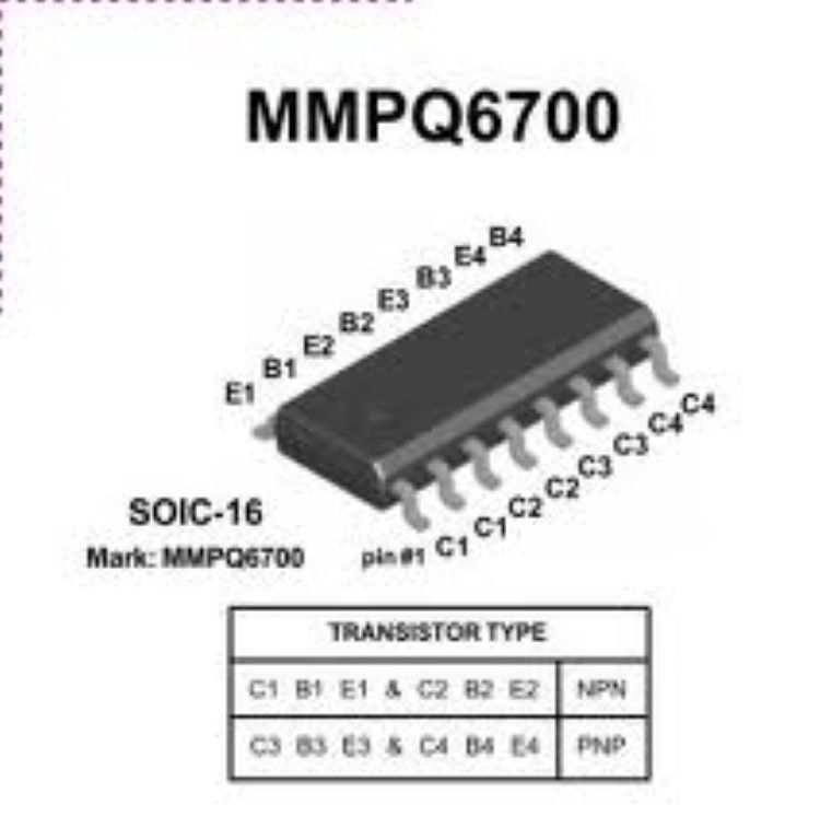 5pcs FSC/NS MMPQ6700 SOP-16 Quad NPN & PNP General Purpose RH
