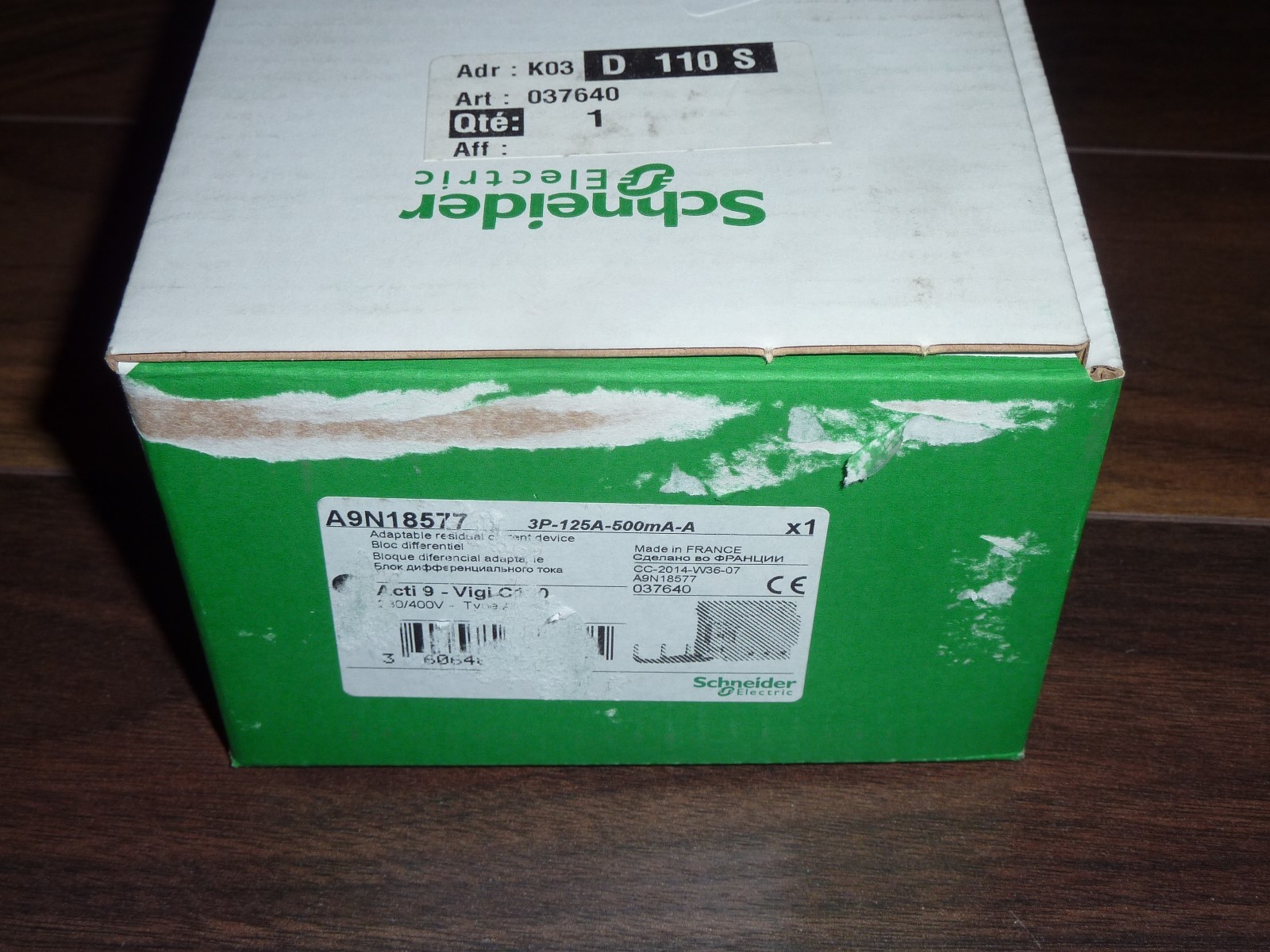 Schneider Telemecanique Residual Current Module A9N18577 AARDLEKBLOK 3P 125A 500MA