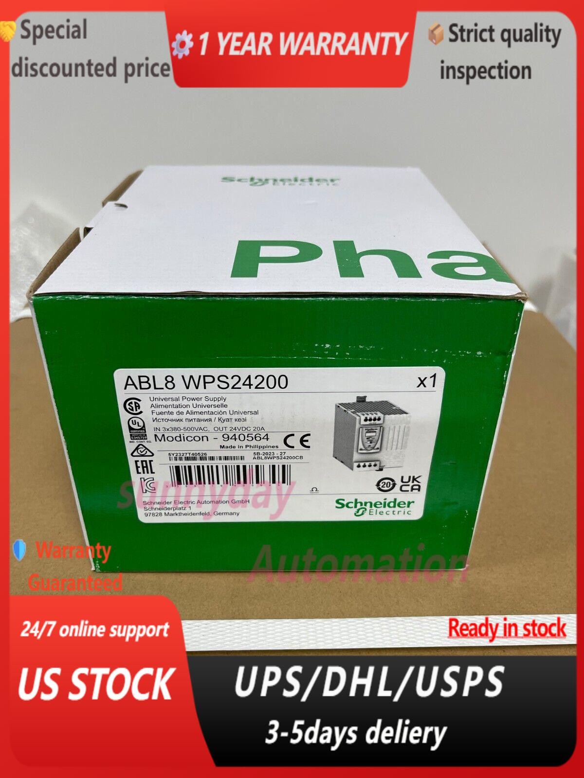 New original ABL8WPS24200 industrial rail power switch power supply, free shippi
