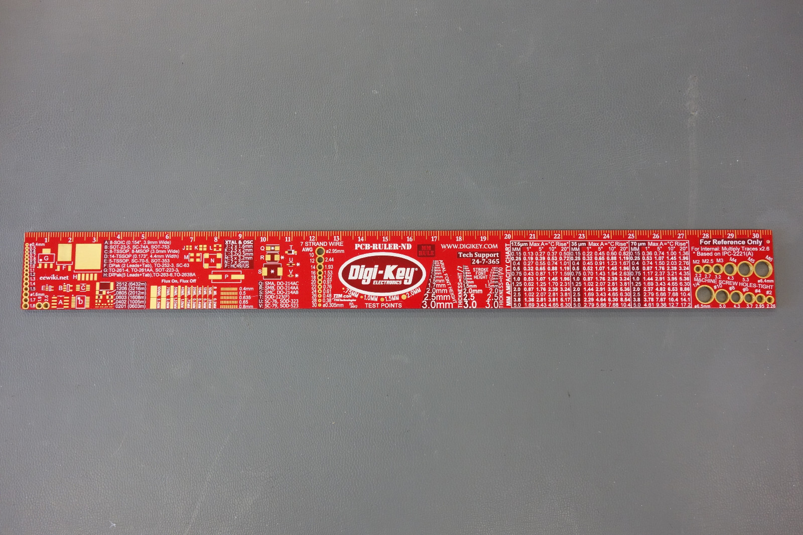 1 ft 12″ 30.48 cm Red Digi-Key PCB Ruler ND Metal Reference Electronic Engineer