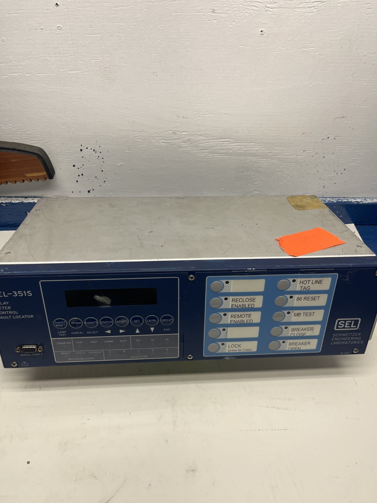 Schweitzer SEL-351S Relay Meter Control Fault Locator – Damaged Screen Cover