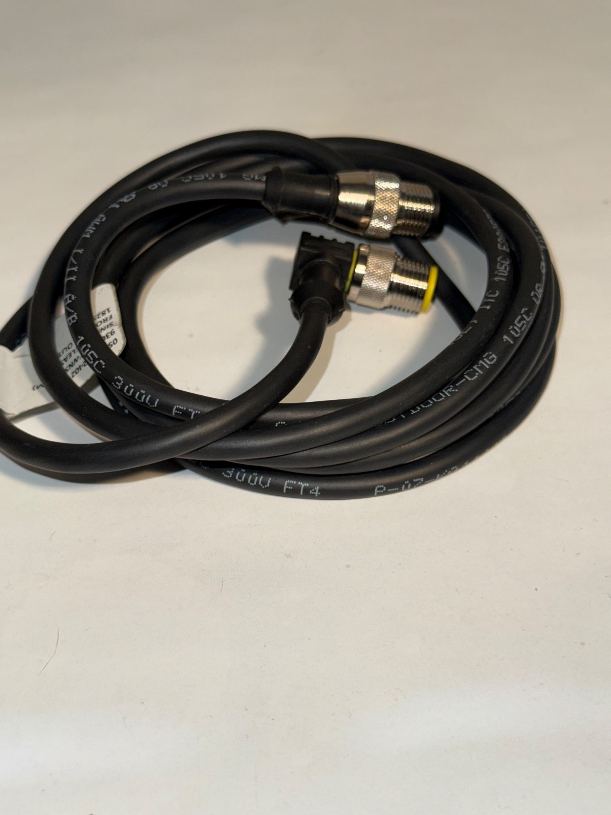 Turck M12 4-Pin A-Coded Sensor Cable 2m Straight to 90° male – male