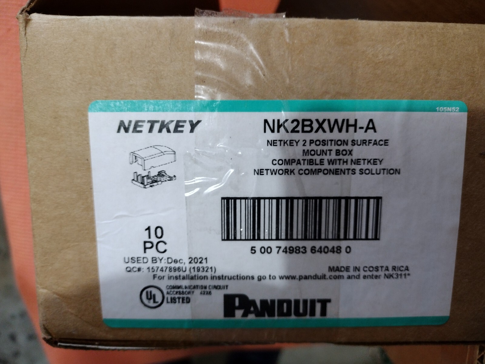 Panduit 2prt Surface Mount Box