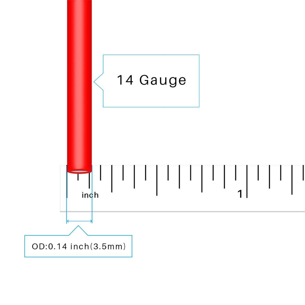 BNTECHGO 14 Gauge Silicone Wire Spool 20Ft Red and 20Ft Black Flexible 14 AWG St
