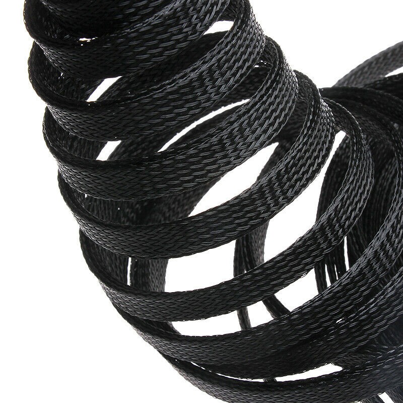 5/10/25M PET Expandable Wire Cable Sleeving Sheathing Braided Loom Tubing Sleeve