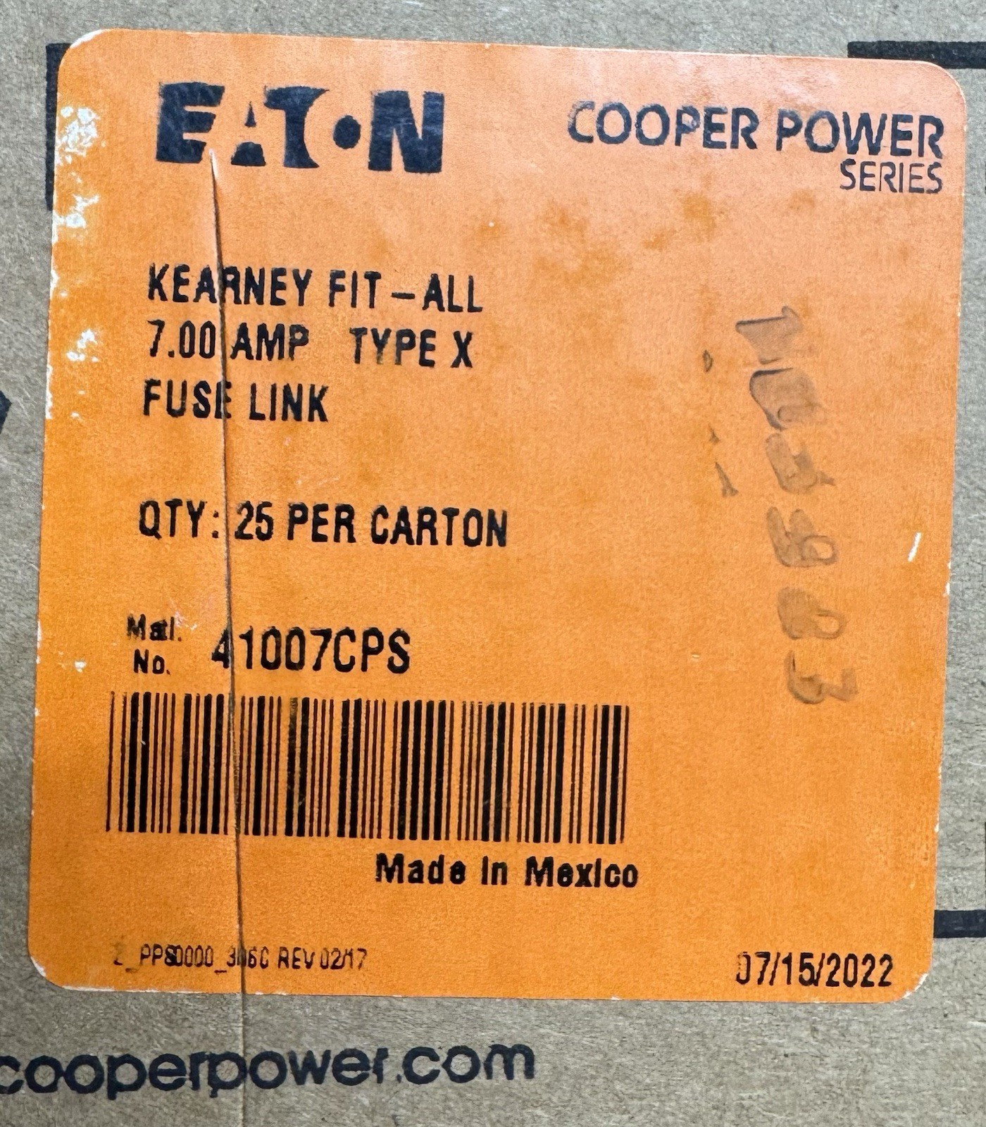 KEARNEY FIT – ALL 7.00 AMP TYPE X FUSE LINK QTY: 25
