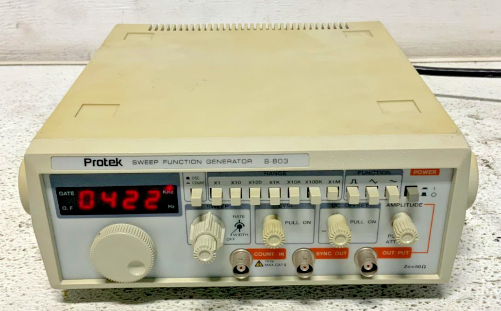 Protek B-803 Sweep Function Generator 230V 13W 50/60HZ 7 Frequency Range 247C