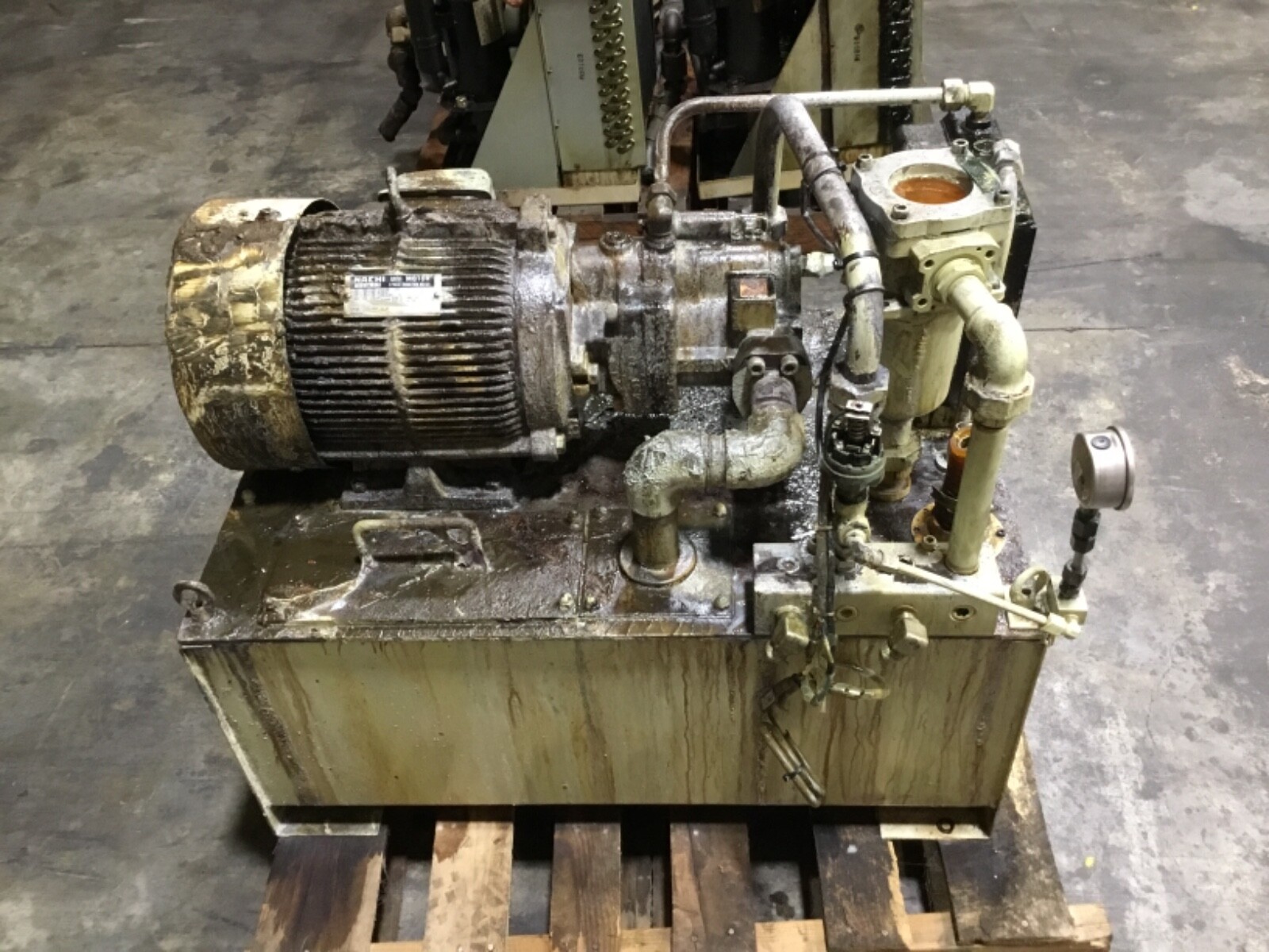 NACHI 32 Gallon Hydraulic Power Unit 5.5 kw 3 Phase Induction Motor #65HK