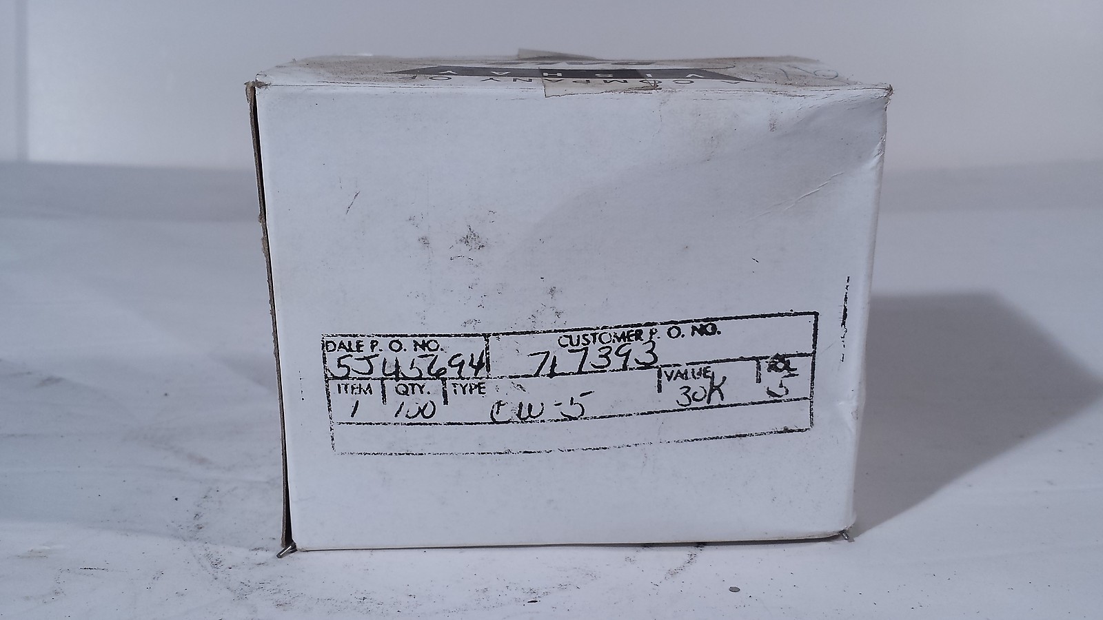 **LOT OF 40** VISHAY DALE COMPANY, MIL WIRE WOUND RESISTOR, 3k OHMS 5 WATT