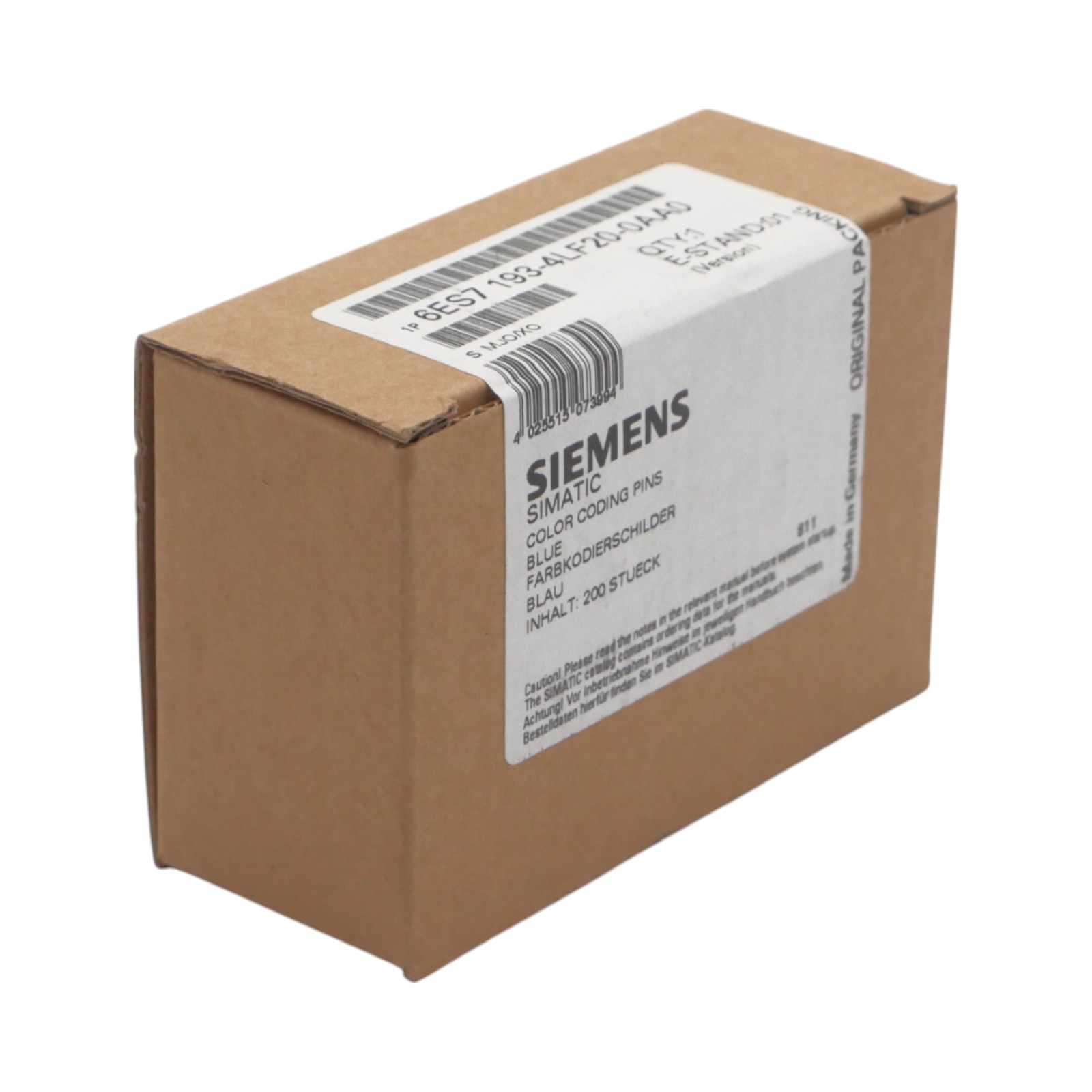 200x Siemens SIMATIC 6ES7 193-4LF20-0AA0 E:01 Blue Colour Coding Signs -Sealed-