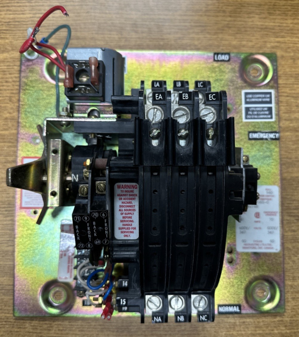 ASCO B940370G1-C AUTOMATIC TRANSFER SWITCH 70A 600Y/347V **USED GUARANTEED**