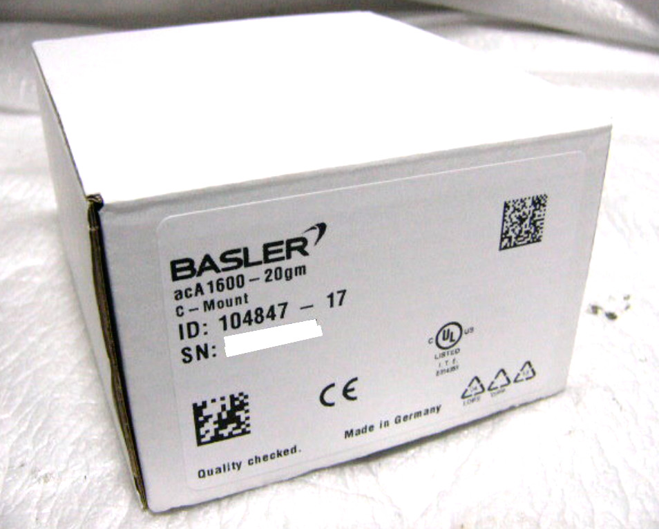Basler acA1600-20gm GigE Camera 2 Megapixel Monochrome C-mount New In Box