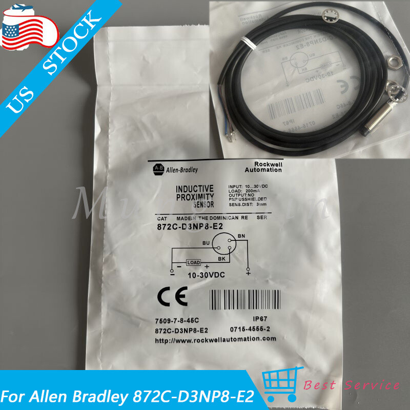 New In Bag Inductive Proximity Sensor For Allen-Bradley 872C-D3NP8-E2 10-30VDC
