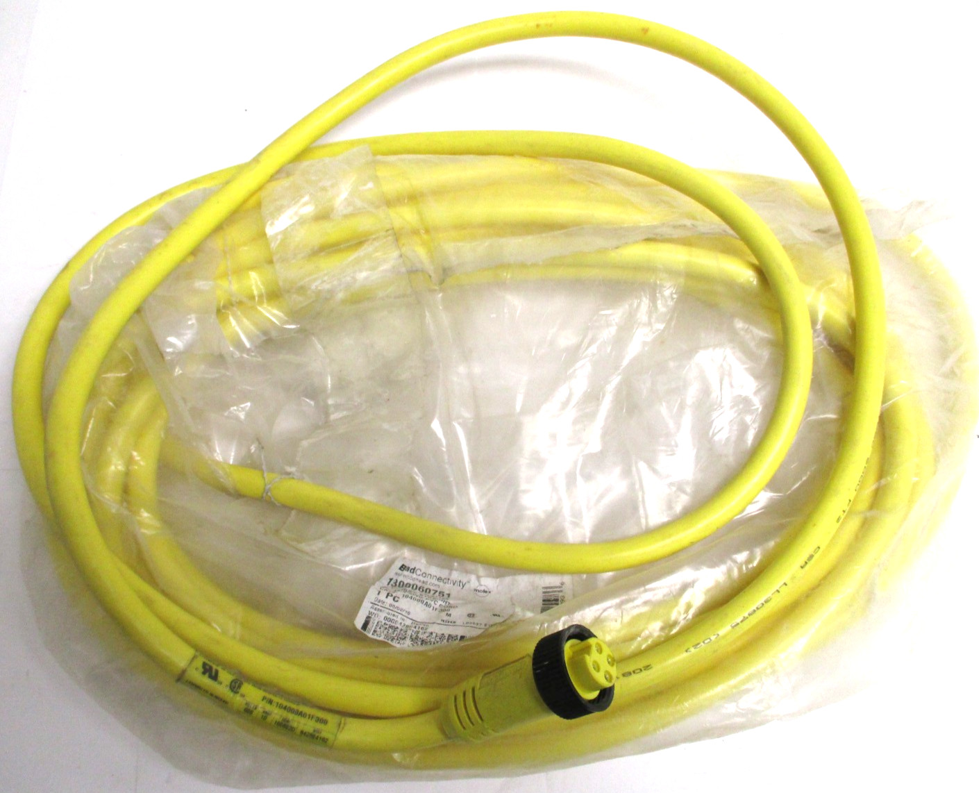 BRAD HARRISON-WOODHEAD CONNECTIVITY, 104000A01F300, 4-PIN 16/4 CORDSET, SURPLUS