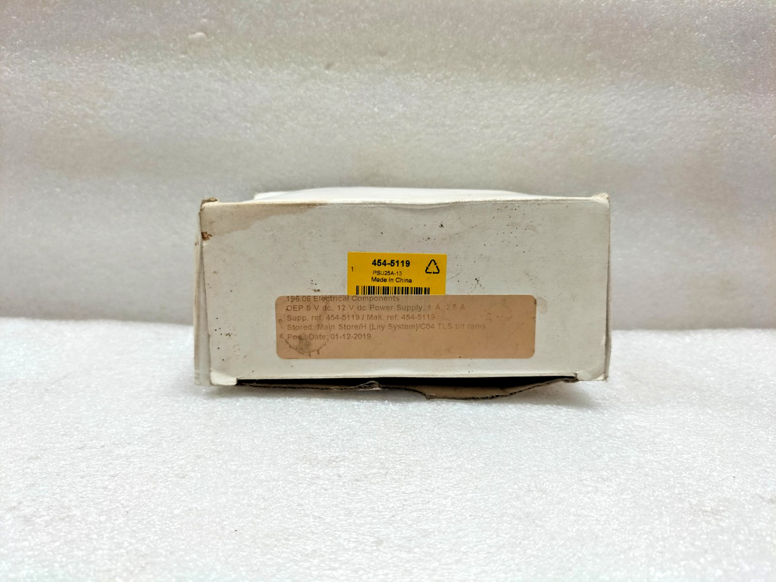 RS 454-5119 OEP 5 VDC12 VDC OUTPUT POWER SUPPLY