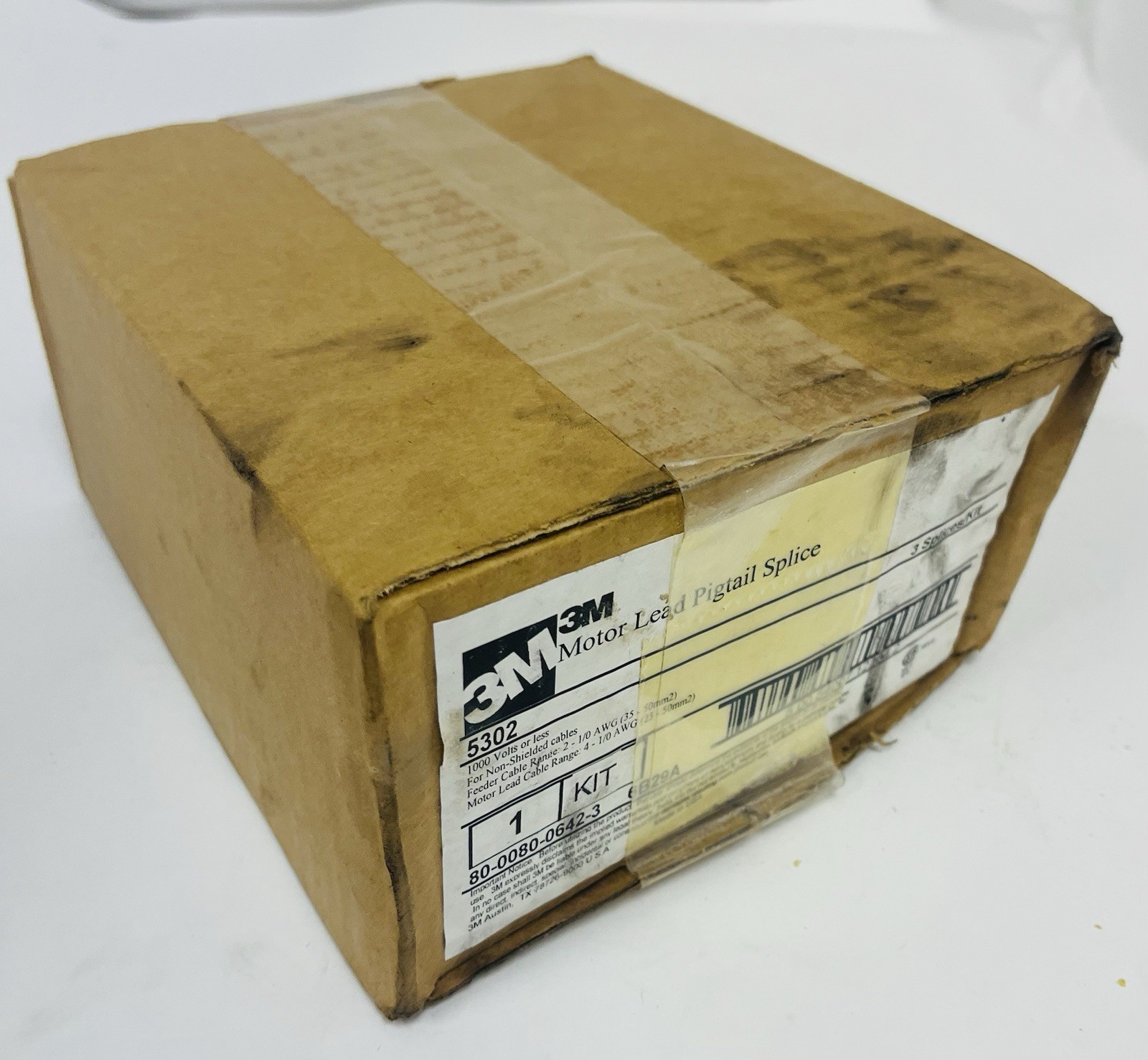 3M NO. 5302 3M MOTOR LEAD PIGTAIL SPLICE 5302 1 KV 1-HOLE LUG CONNECTION