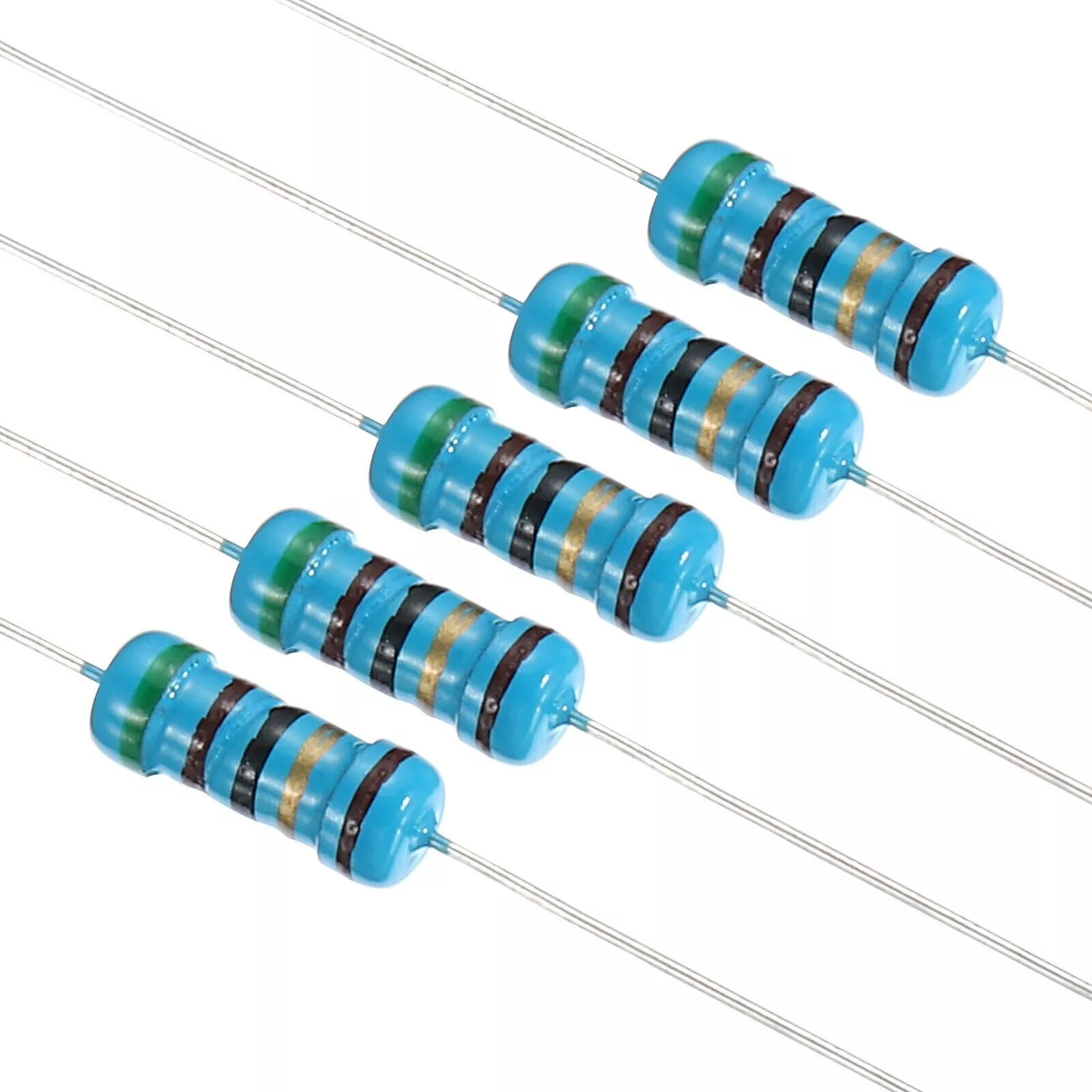 ‌1W Metal Film Resistors 1% 10PCS Assorted Kit (0.1Ω-2.2MΩ) E24 Bulk‌