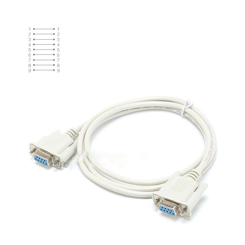 RS232 Serial Null Modem Cable DB9 Female & Male DB9F M RS 232 PDA Modem Boxes