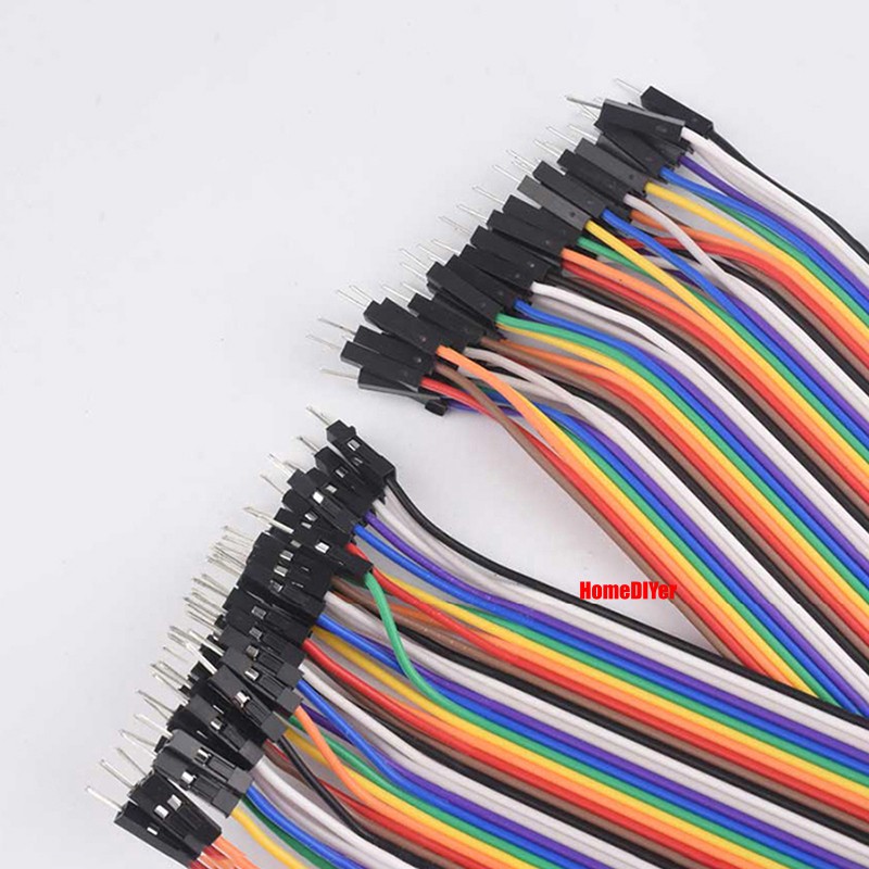 40PCS Dupont Jump Wires M-F M-M F-F Jumper Breadboard Cable Lead Hobby 10-40 Pin