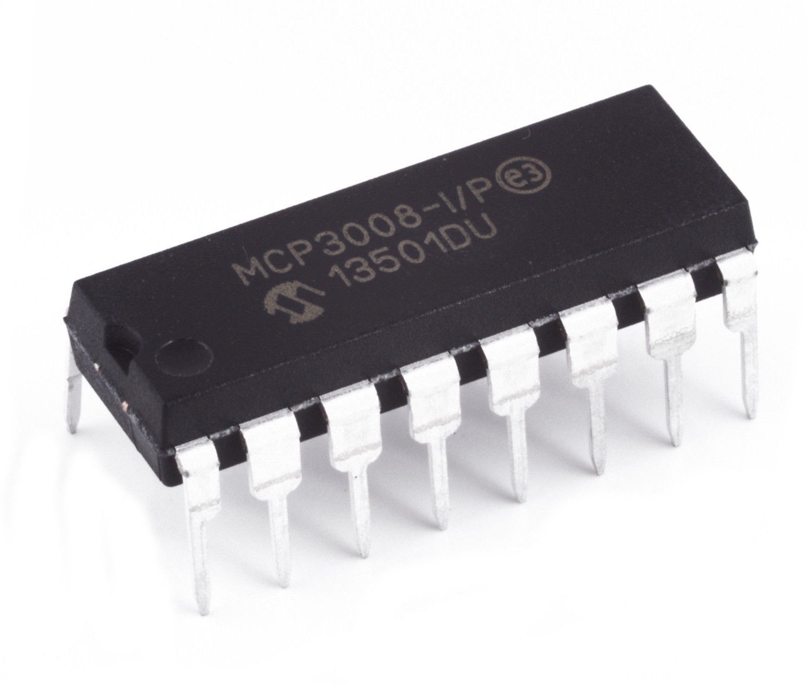 5PCS Microchip MCP3008-I/P MCP3008 8-Channel 10-Bit A/D Converters SPI New IC
