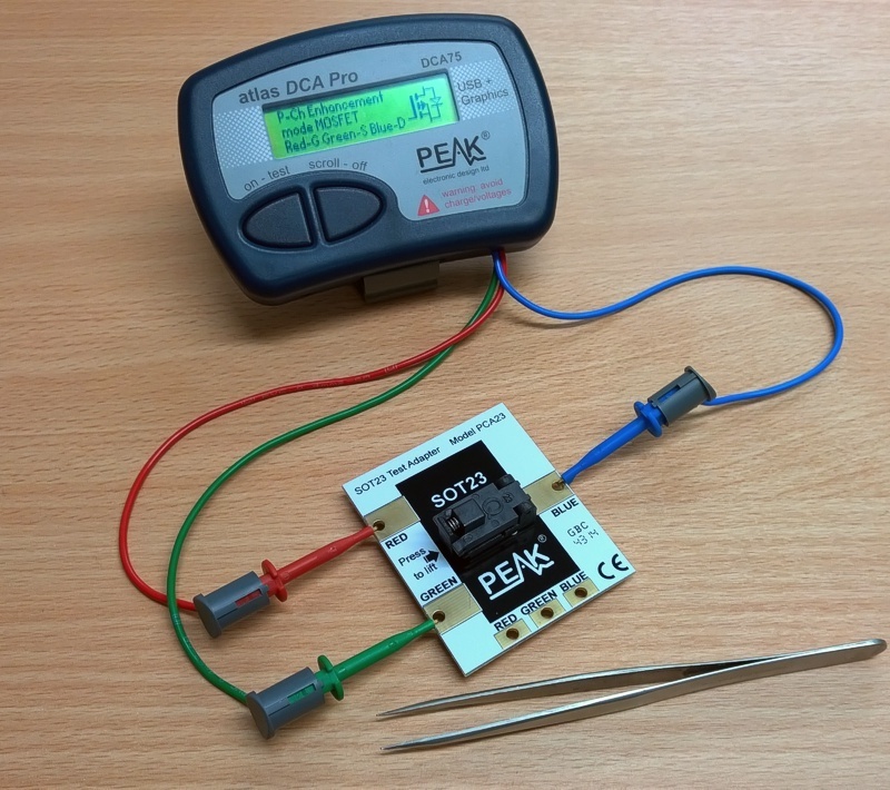Peak Altas DCA Adapter for Testing the SOT23 Surface Mount Packages,