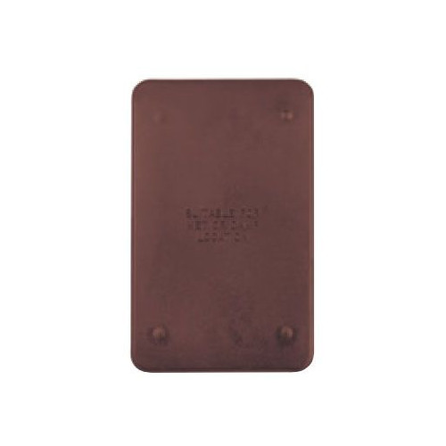 Steel City FSC-51, 1-Gang, Brown, Blank, Weatherproof Box Cover, 1pc
