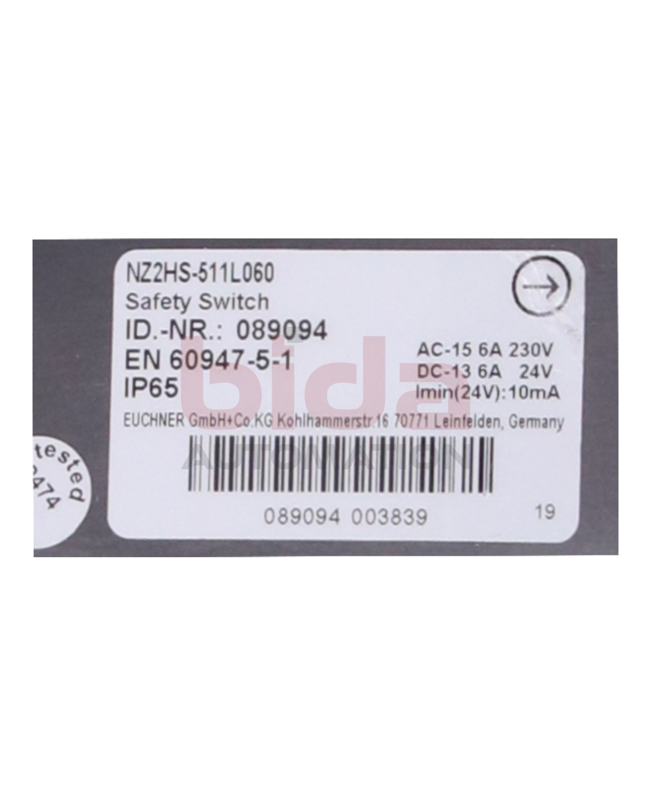 EUCHNER NZ2HS-511L060 (089094) safety switch safety switch